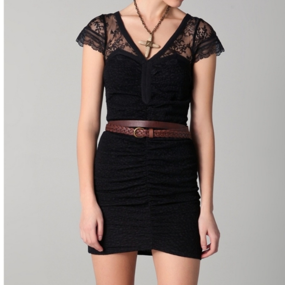 FREE PEOPLE ENVY BODYCON LACE DRESS S